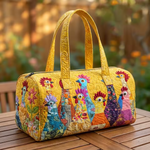Hens on Yellow Weekender Bag | Estelle