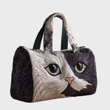 Black-and-White Cat Weekender Bag | Gemma