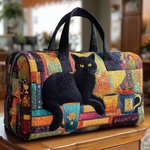 Black Cat on the Bookshelf Weekender Bag | Lyra