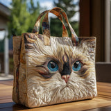 Blue-Eyed White Cat Tote Bag