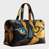 Blue and Gold Cat Weekender Bag | Tiffany