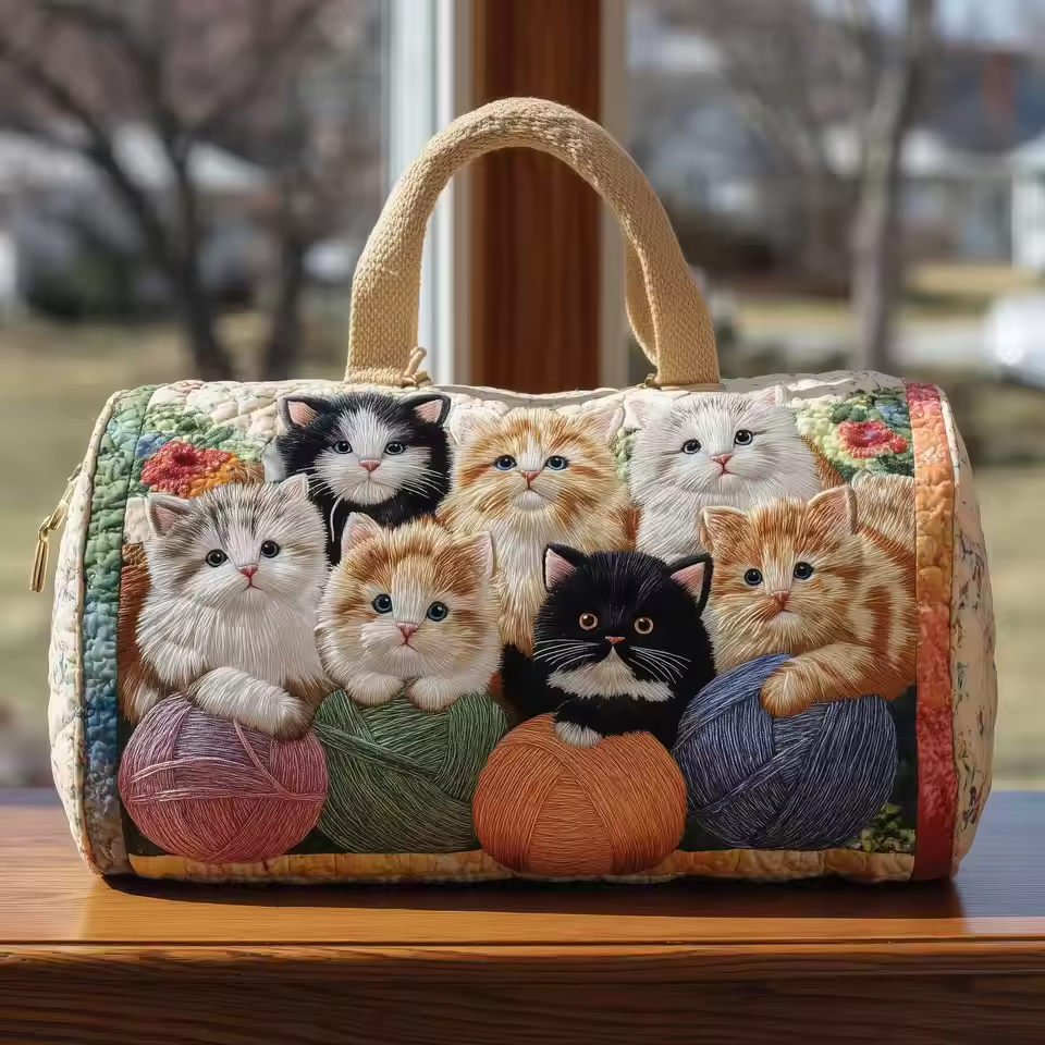 Kittens and Yarn Weekender Bag | Beverly