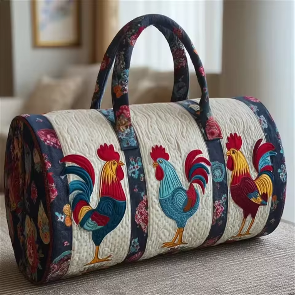 Roosters and Florals Weekender Bag | Diane