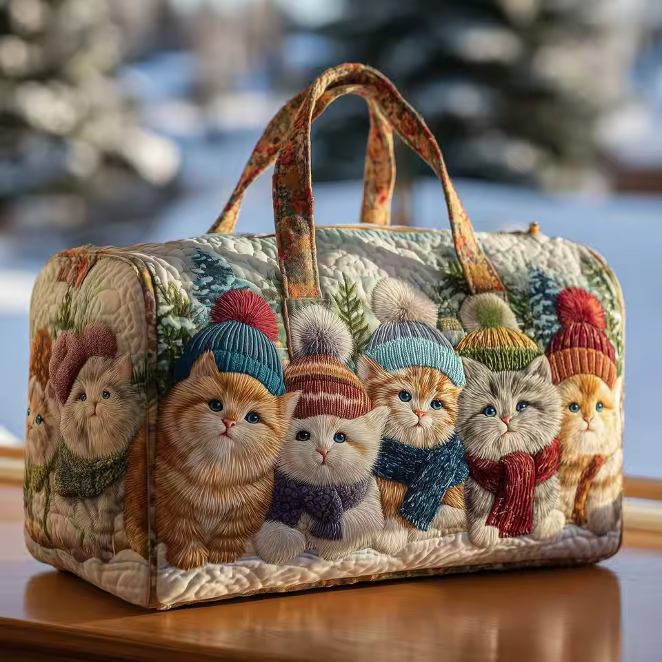 Winter Kittens Weekender Bag | Marta
