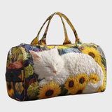 Cat and Sunflowers Weekender Bag | Roxanne