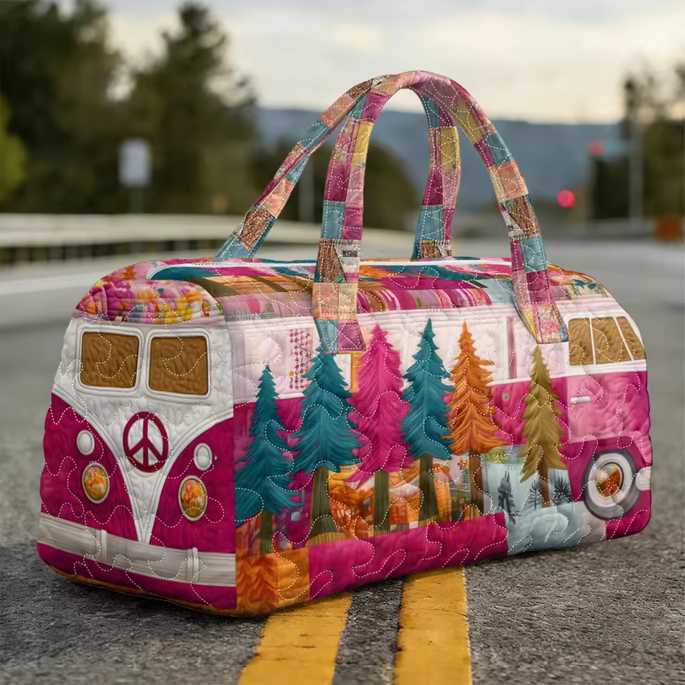 Pink Camper Van Weekender Bag | Clementina