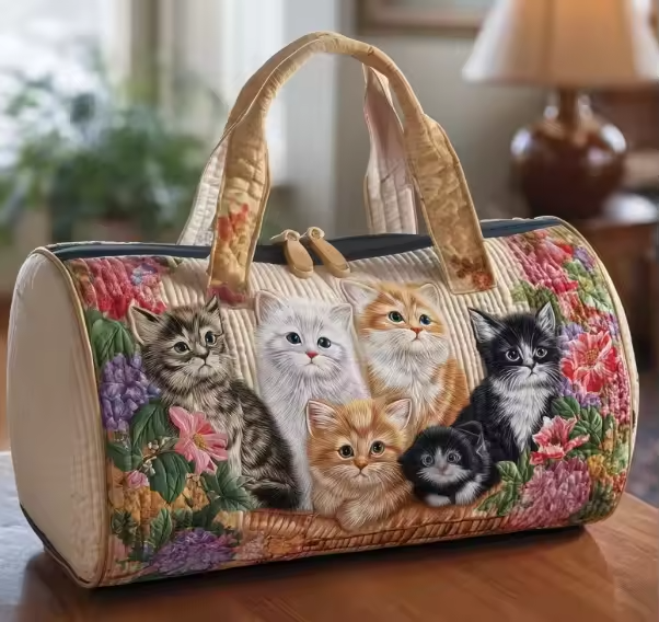 Kittens Among Flowers Weekender Bag | Alice