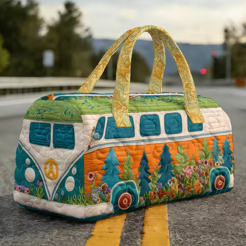 Green Camper Van Weekender Bag | Gianna