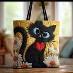 Black Cats and Daisies Tote Bag