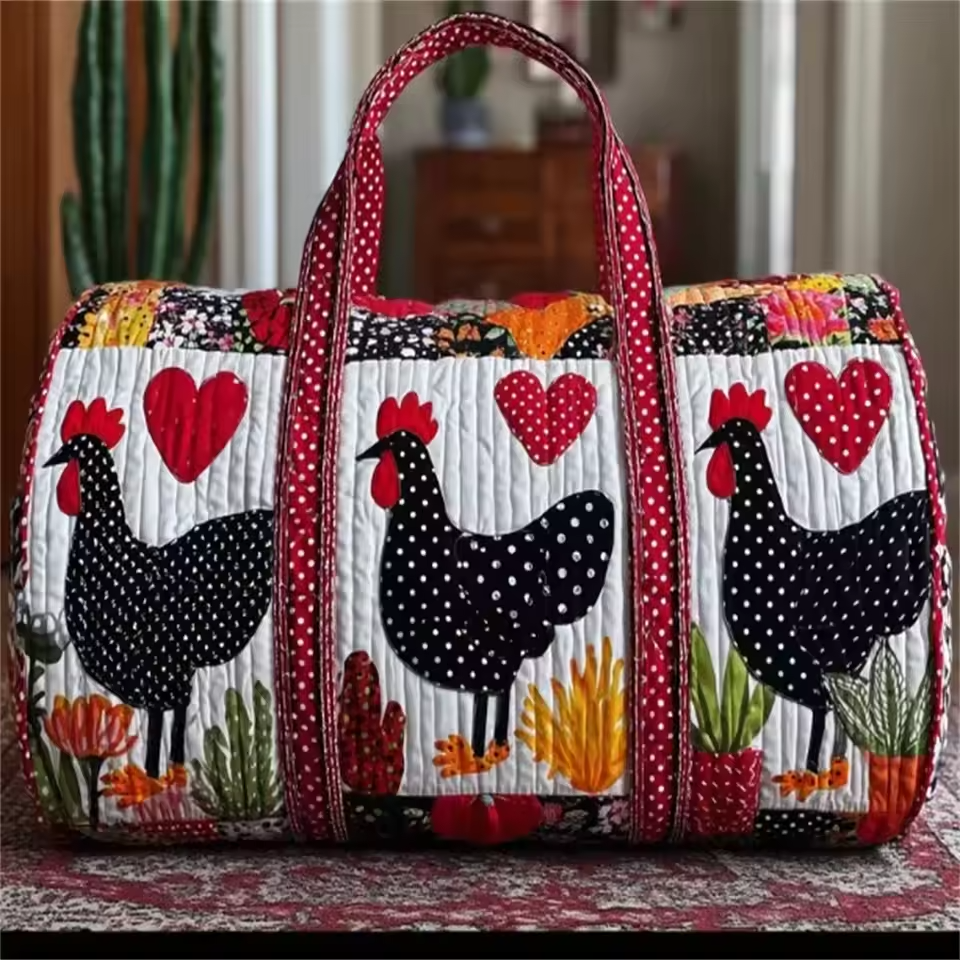 Hens and Hearts Weekender Bag | Collins