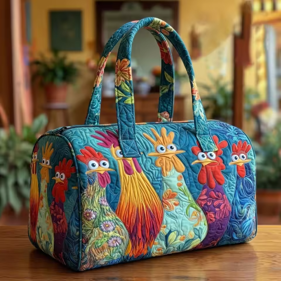 Roosters and Foliage Weekender Bag | Margot