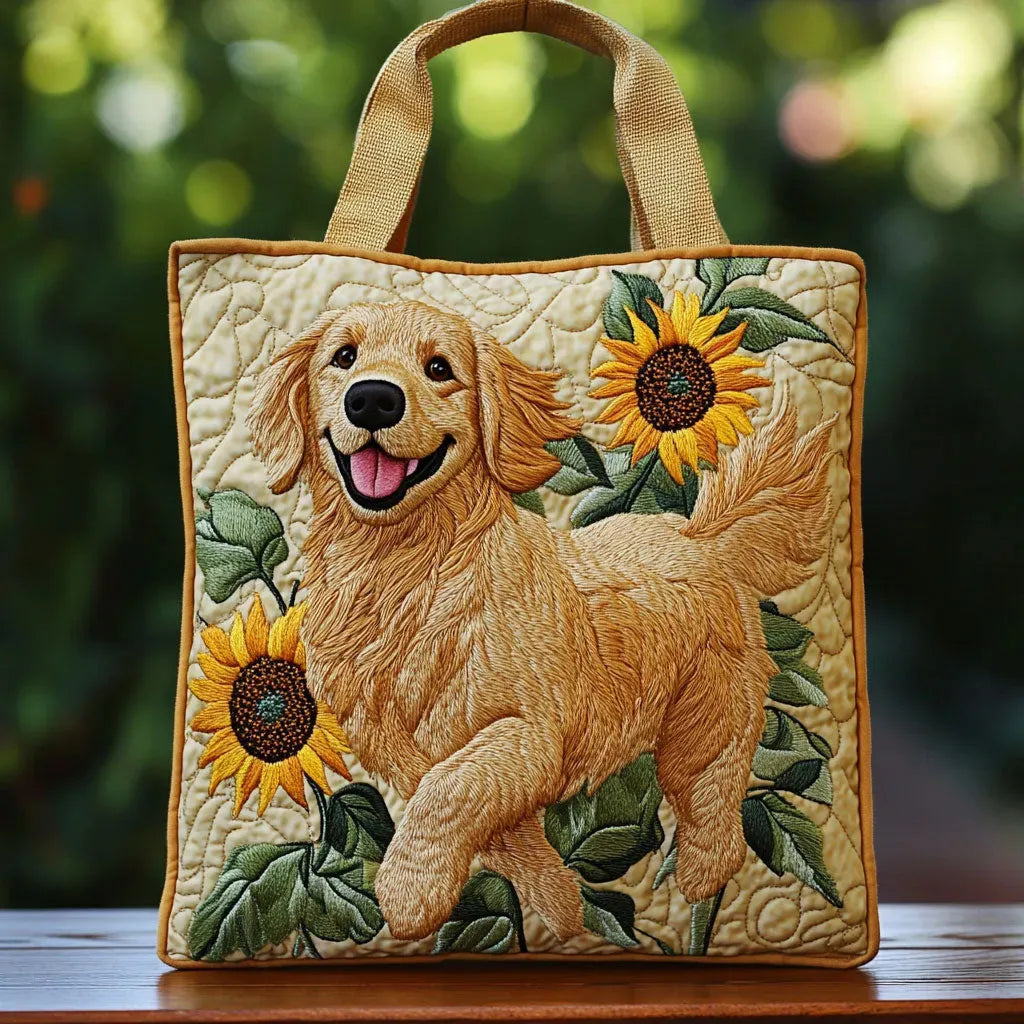 Gold Velvet Tote Bag