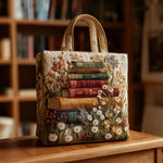 Quilted Floral Tote Bag