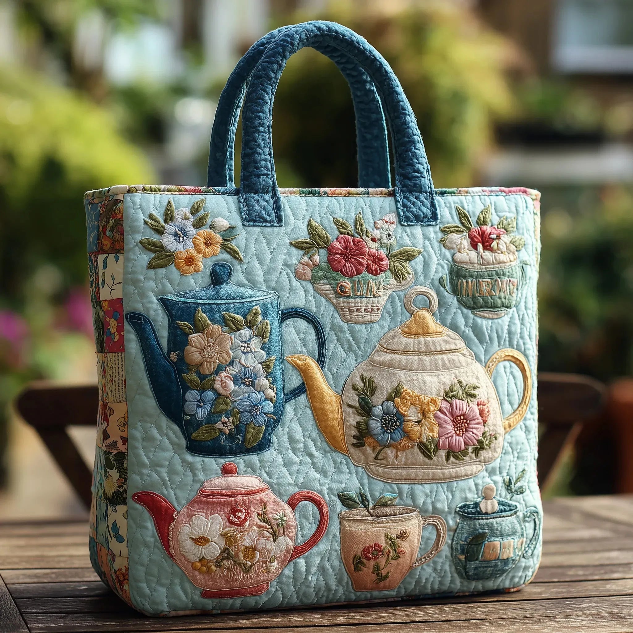 Floral Print Tote Bag