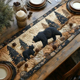 Black Bear Family Table Runner