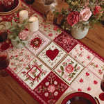 Hearts and Roses Table Runner