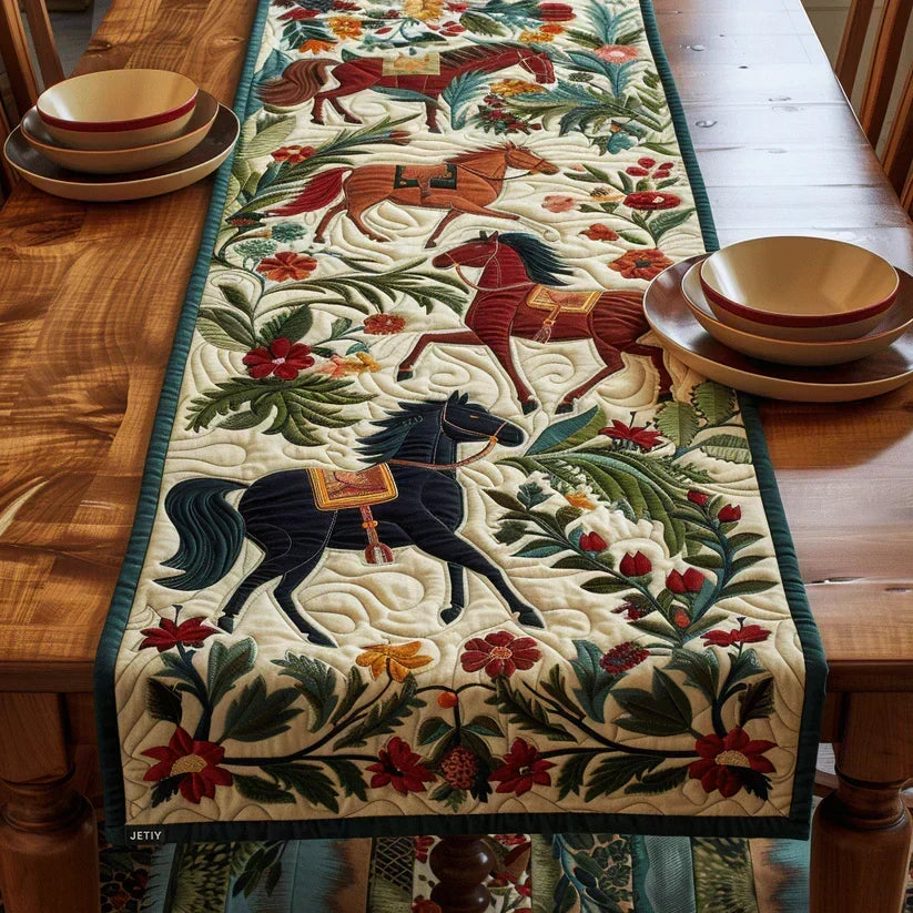 Equestrian Art Table Runner