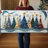 Snowy Pine Landscape Table Runner