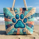 Paw Print Beach Bag
