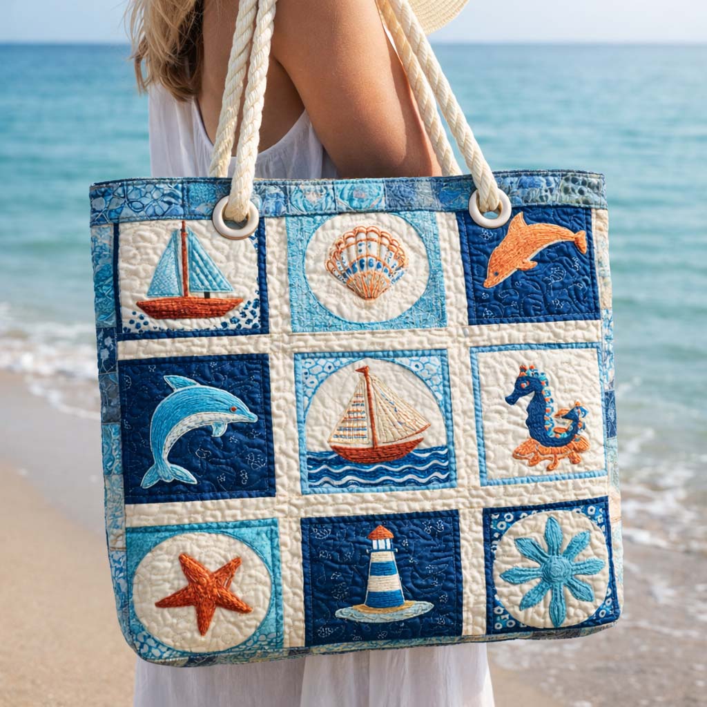 Sea Creatures Beach Bag