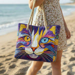 Cat with Attitude Beach Bag