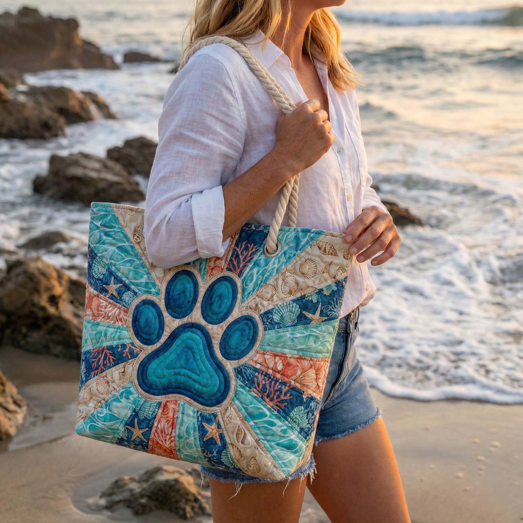 Paw Print Beach Bag