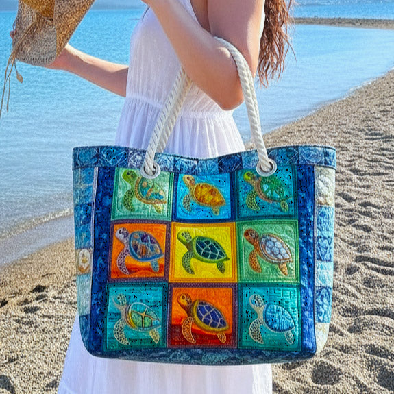 Serene Turtle Beach Bag