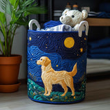 Golden Dog Laundry Basket