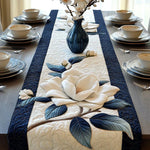 Serene Magnolia Table Runner
