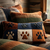 Meadow of Paw Prints Cushion Cover