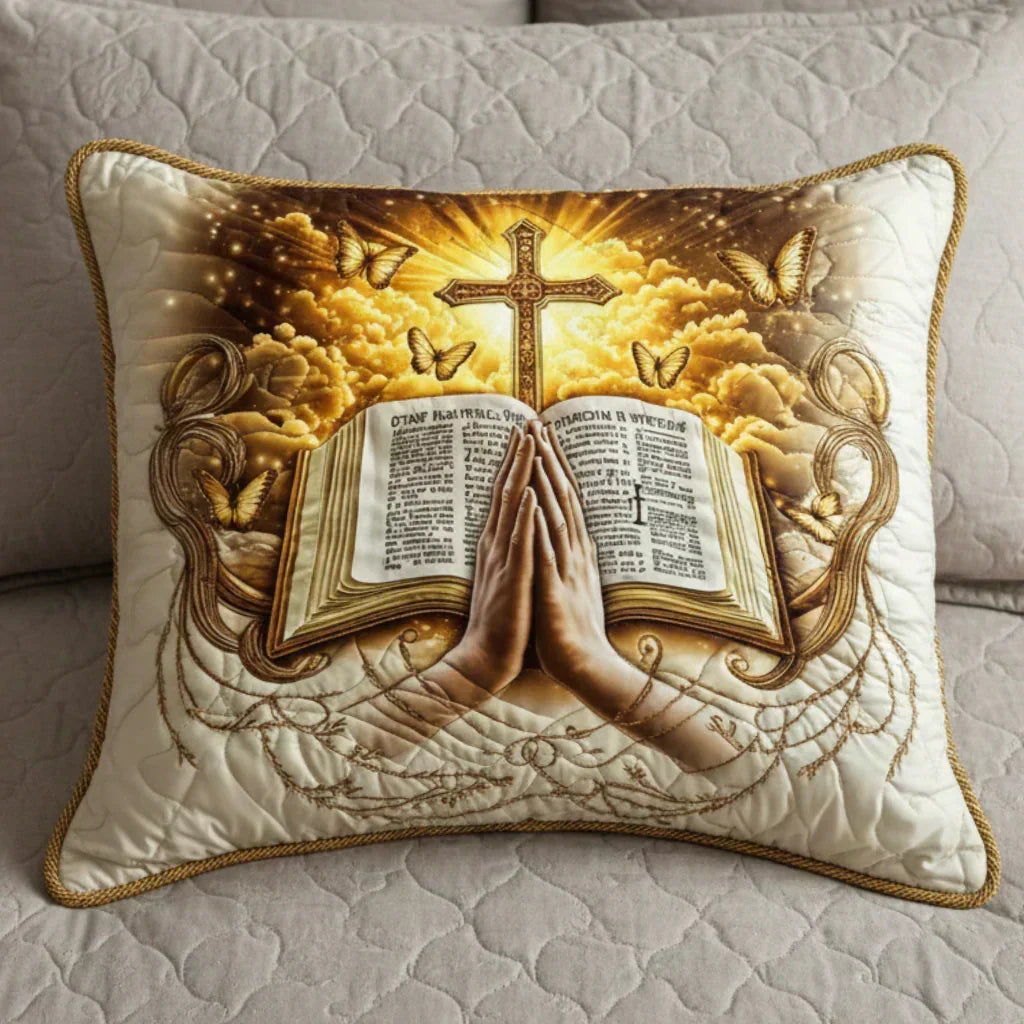 Prayer and Script Cushion Cover