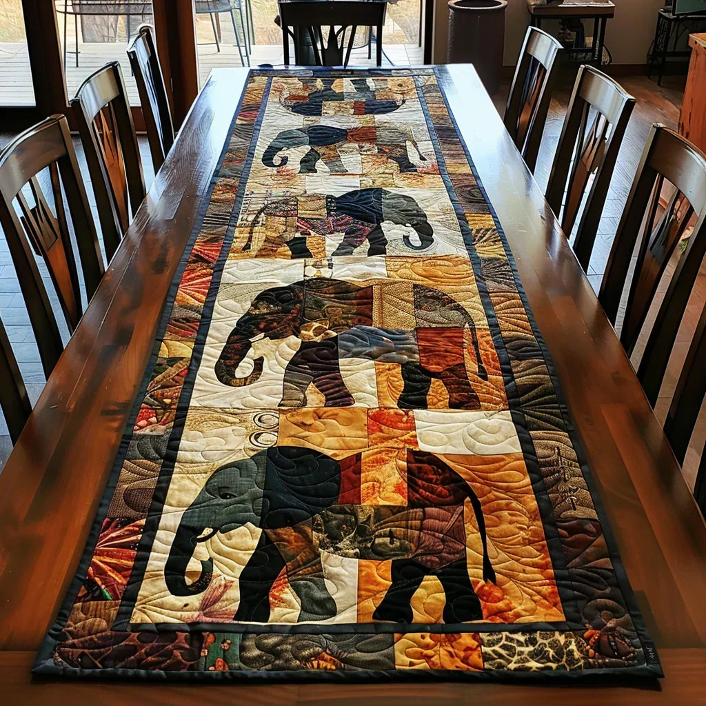 March of the Elephants Table Runner