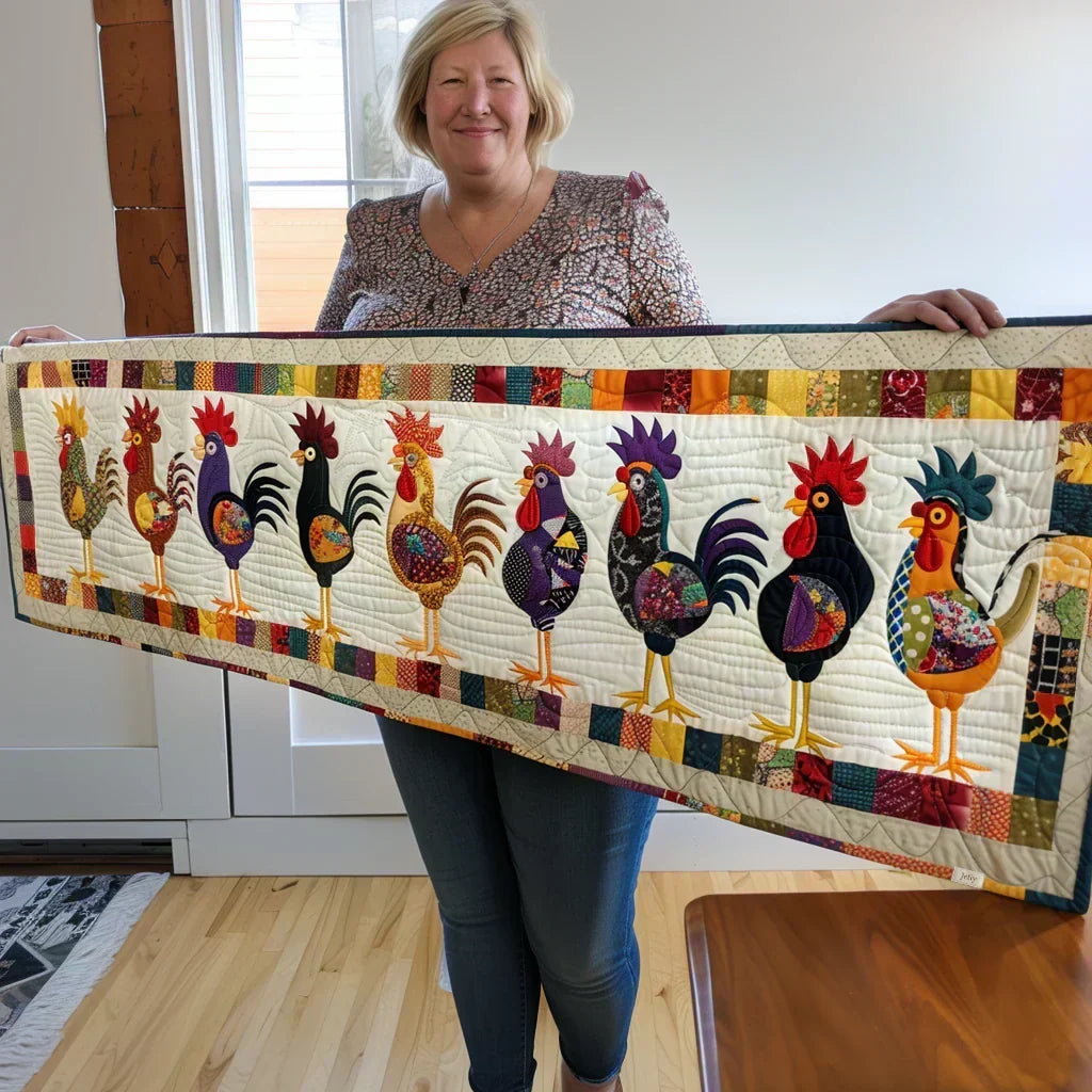 Hen Parade Table Runner