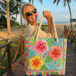 Tropical Flower Beach Bag