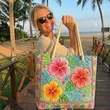 Tropical Flower Beach Bag
